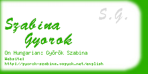szabina gyorok business card