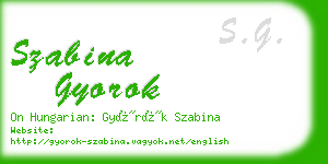 szabina gyorok business card